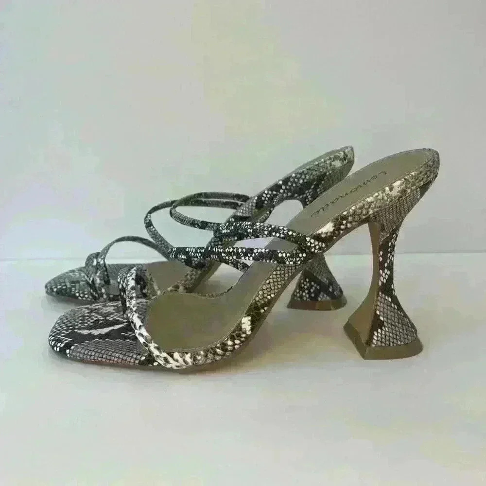 High Heels Sandals/ Snake print/ Size Us 10 - Picture 4 of 7